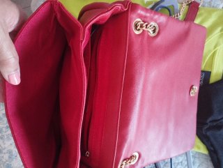 Bolso de fiesta Morgan rojo acolchado