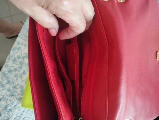 Bolso de fiesta Morgan rojo acolchado