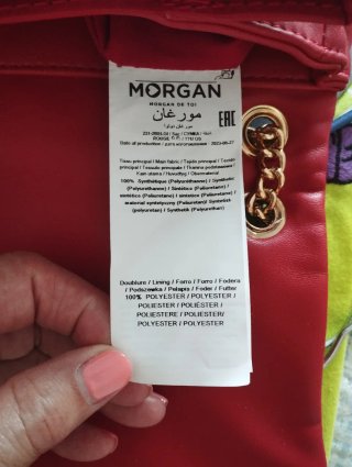 Bolso de fiesta Morgan rojo acolchado
