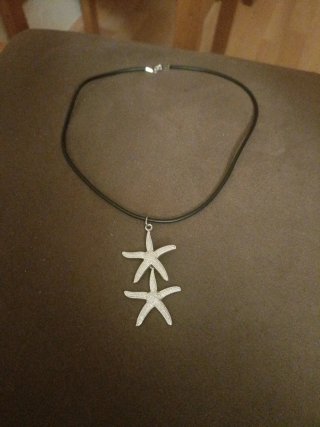Colgante Doble Estrella Plata sin cordón