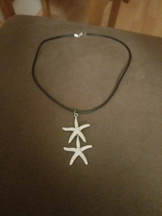 Colgante Doble Estrella Plata sin cordón