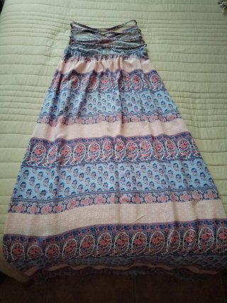 Vestido largo estampado boho
