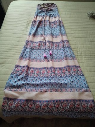Vestido largo estampado boho