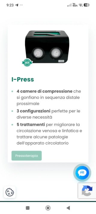I-Tech Pressoterapia Dispositivo Medico
