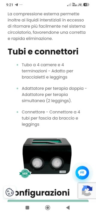 I-Tech Pressoterapia Dispositivo Medico