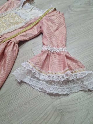 Vestido barroco rosa talla 8-12 años