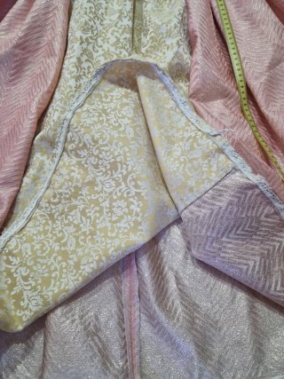 Vestido barroco rosa talla 8-12 años