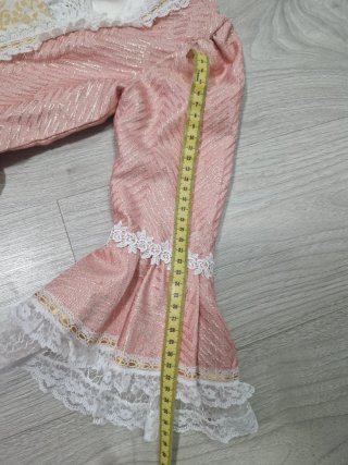 Vestido barroco rosa talla 8-12 años