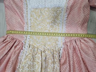 Vestido barroco rosa talla 8-12 años