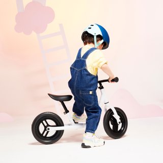 Bicicleta sin pedales niños 10 pulgadas Runride 100 blanco