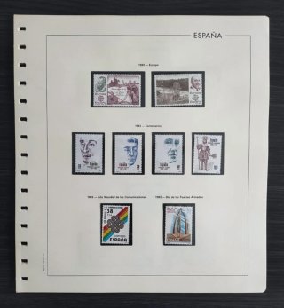 Año 1983 sellos ESPAÑA completo + 6 hojas
