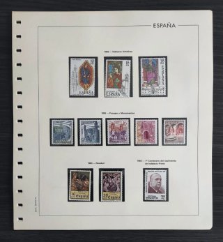 Año 1983 sellos ESPAÑA completo + 6 hojas
