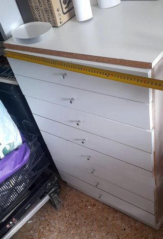 Cajoneras de oficina de madera blancas