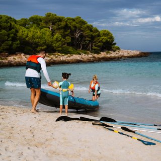 Canoa Kayak Hinchable Tribord 100+ Azul 2/3 Plazas