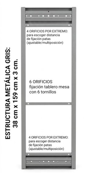 Mesa Abedul Macizo 170x50,5cm Patas Telescópicas