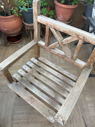 Conjunto Mesa y 3 Sillones  Madera Exterior