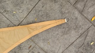 Toldo Vela Triángulo Beige Impermeable 5x4x4m