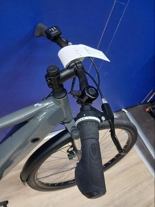 Bicicleta Trekking Eléctrica Cuadro Alto E-Actv 100 Gris