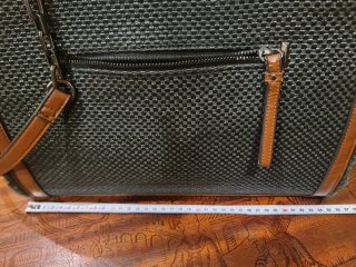 Bolso Parfois negro con 2 asas y cinta