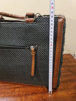 Bolso Parfois negro con 2 asas y cinta