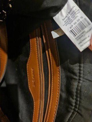Bolso Parfois negro con 2 asas y cinta