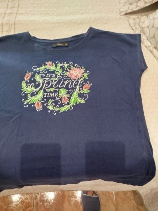 Camiseta Fiesta chica azul talla M