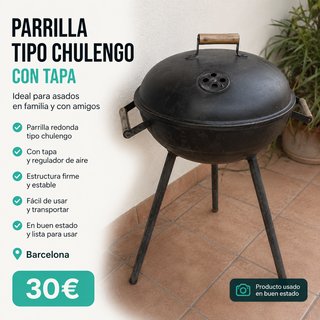 Parrilla Chulengo con Tapa Negra