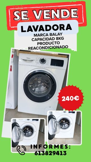 Lavadora Balay 8kg Reacondicionada