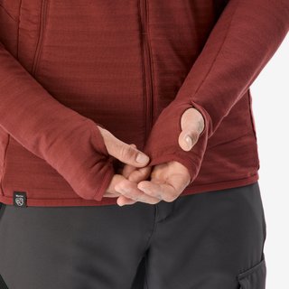 Chaqueta de montaña y trekking lana merino con capucha