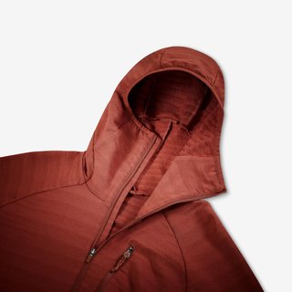 Chaqueta de montaña y trekking lana merino con capucha