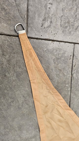 Toldo Vela Triángulo Beige Impermeable 6x6x6m