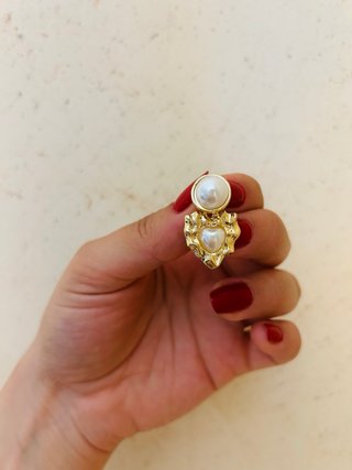 Orecchini donna pendenti cuore perla oro
