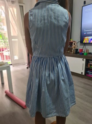 Vestido Ralph Lauren Rayas Azul