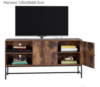 Mueble TV estilo industrial madera y metal