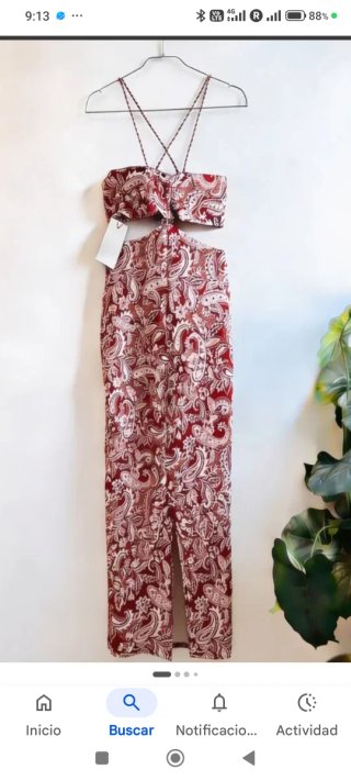 Vestido estampado Zara