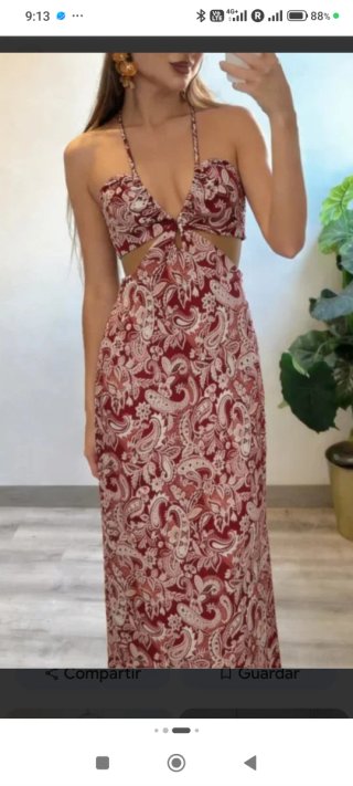 Vestido estampado Zara