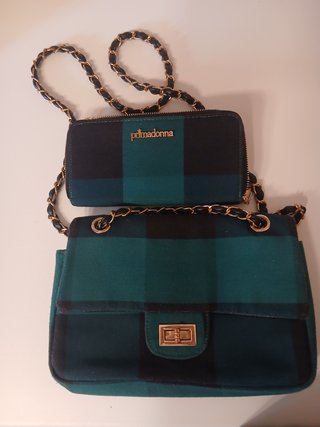 Set borsa e portafoglio Primadonna a quadri