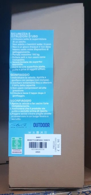 Divanetto gonfiabile per outdoor