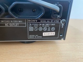 Sintonizador Sony ST-V702 - LEER