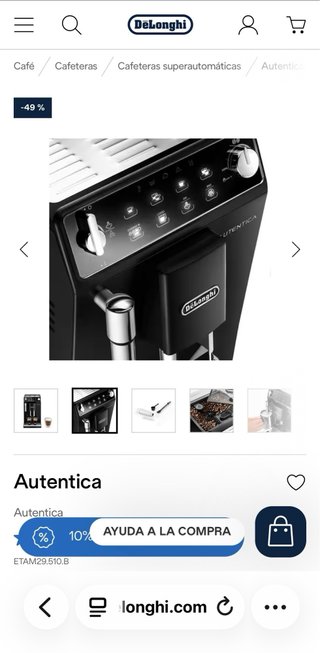 Cafetera Delonghi Autentica NUEVA ETAM29.510.B