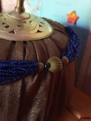 Collar Indio Vintage Azul y Plateado