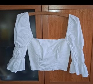 T36, Sybilla, top/blusa elástico manga abullonada