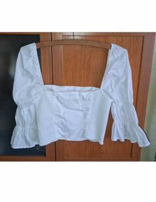 T36, Sybilla, top/blusa elástico manga abullonada