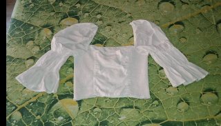 T36, Sybilla, top/blusa elástico manga abullonada