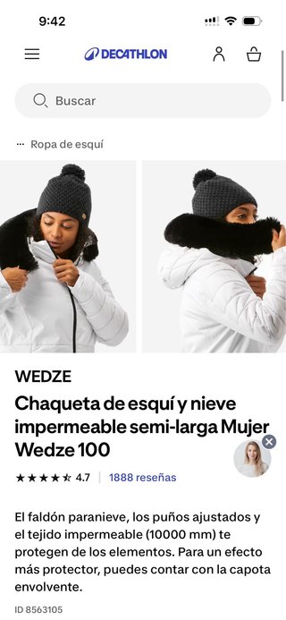 Chaqueta de esquí Wedze