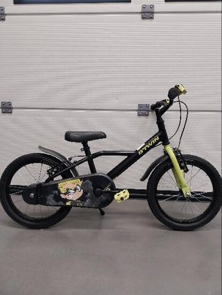 Bicicleta niños 16 pulgadas Btwin 500 Dark Hero negra 4,5 -