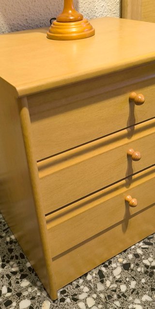Mesita Noche y 2 Cabeceros Madera