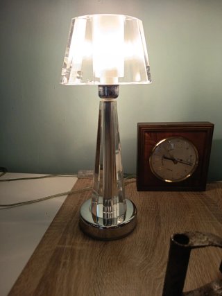 Lámparas de cristal macizo y metal
