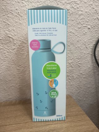 Botella Termo Azul 500ml Doble Pared