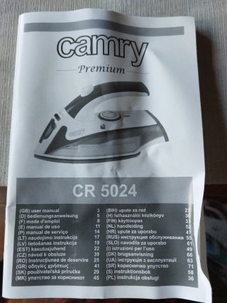 Plancha de costura o viaje Camry Mini